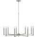 Portman 9 Light 34 inch Brushed Nickel Chandelier Ceiling Light
