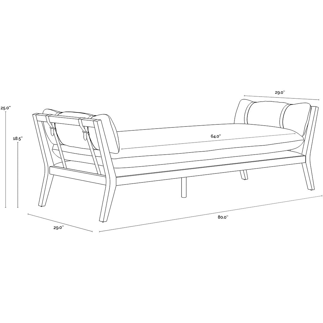 Adelina Heather Ivory Tweed Daybed