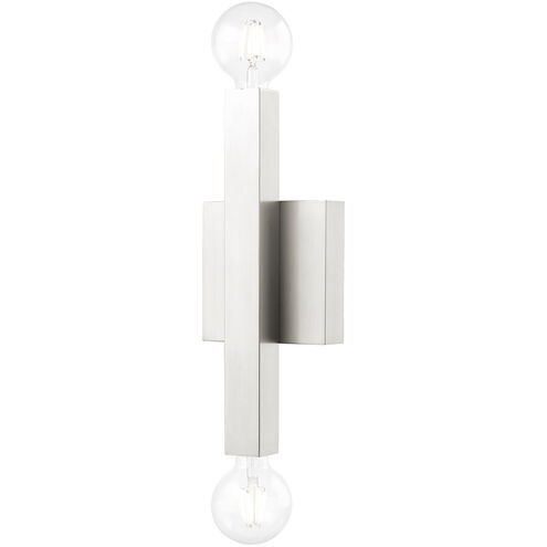 Solna 2 Light 6 inch Brushed Nickel ADA Sconce Wall Light