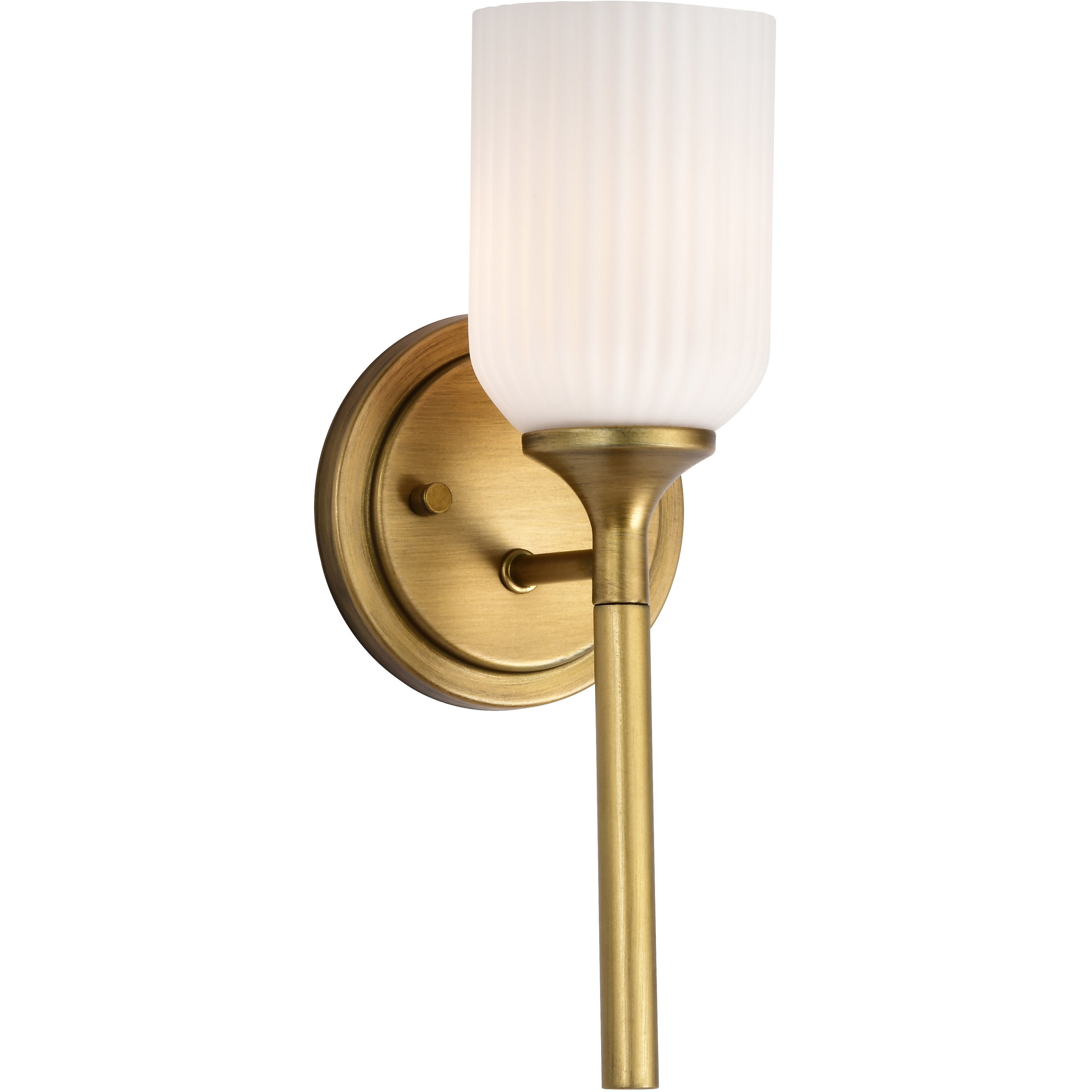 Solara 5 inch Natural Brass Vanity Wall Light