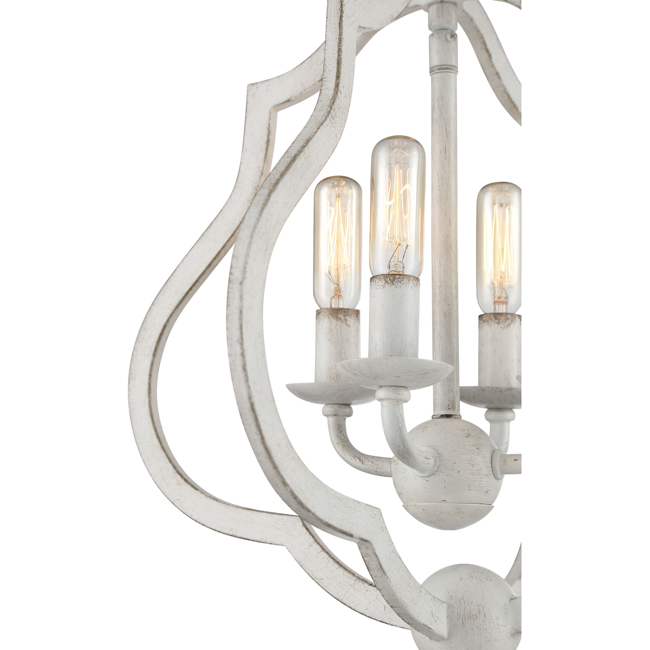 O'Keefe 4 Light 15 inch Antique White Semi-Flush Mount Ceiling Light