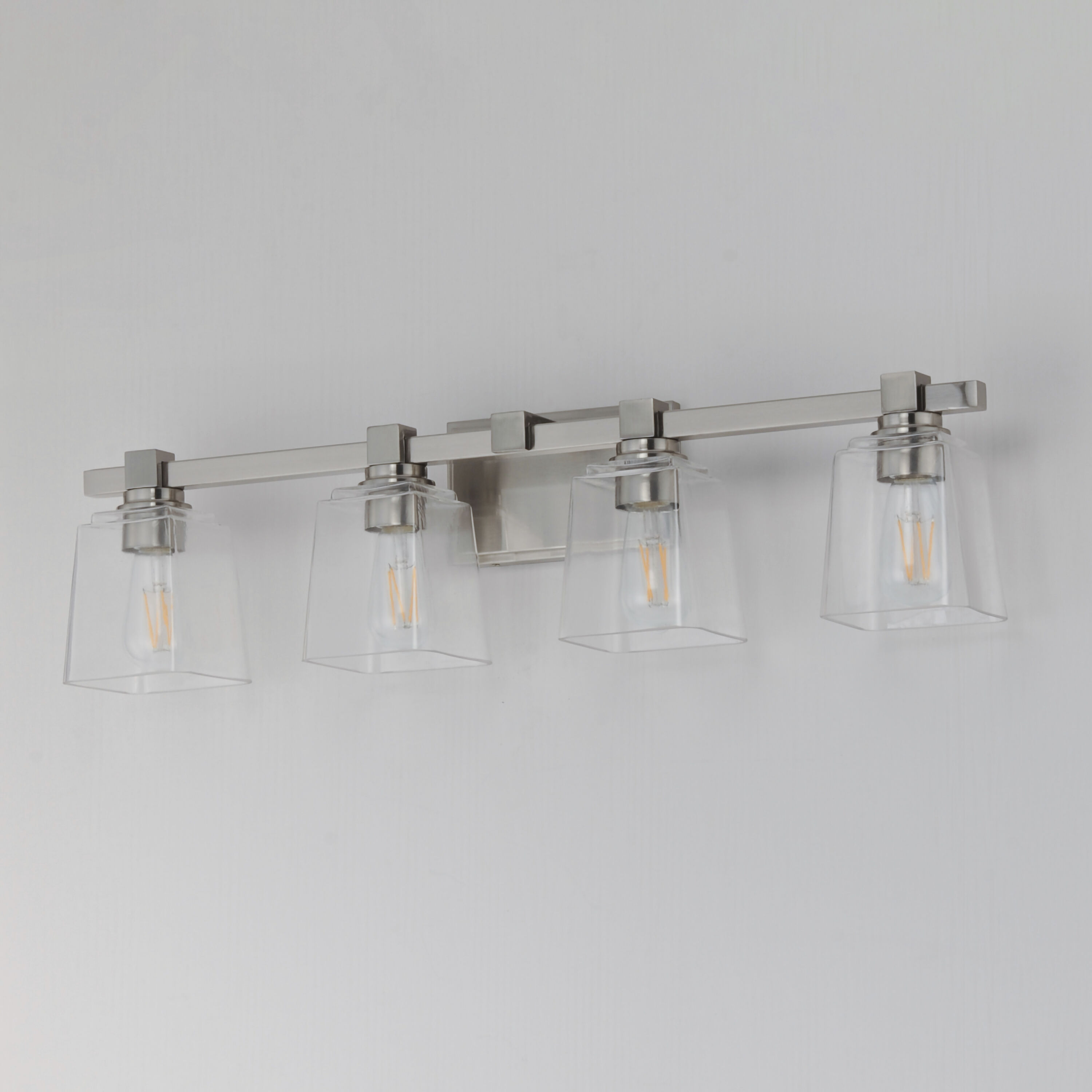 Cubos 4 Light 30.75 inch Satin Nickel Bath Vanity Wall Light