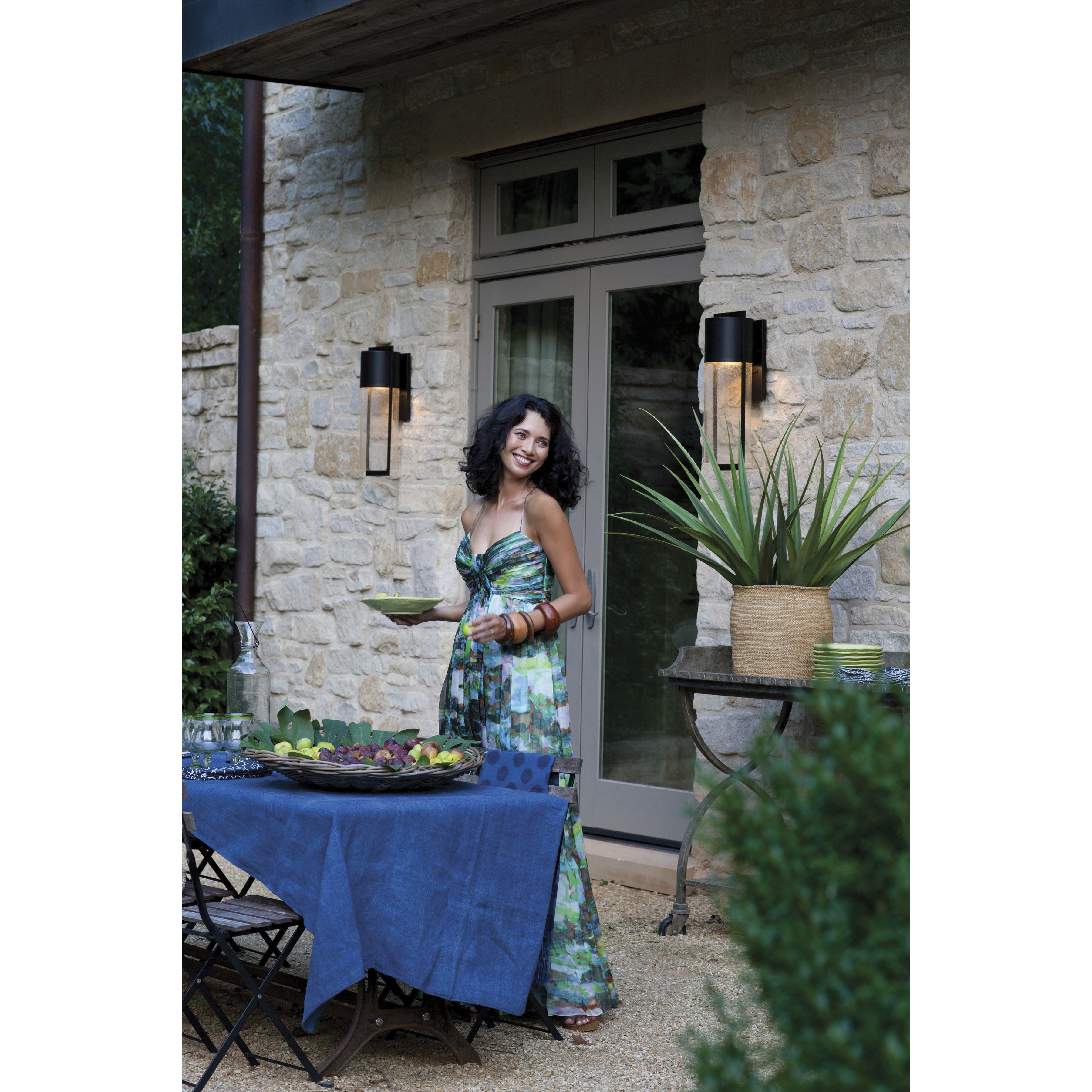 Shelter LED 23 inch Black Outdoor Wall Mount Lantern, Large