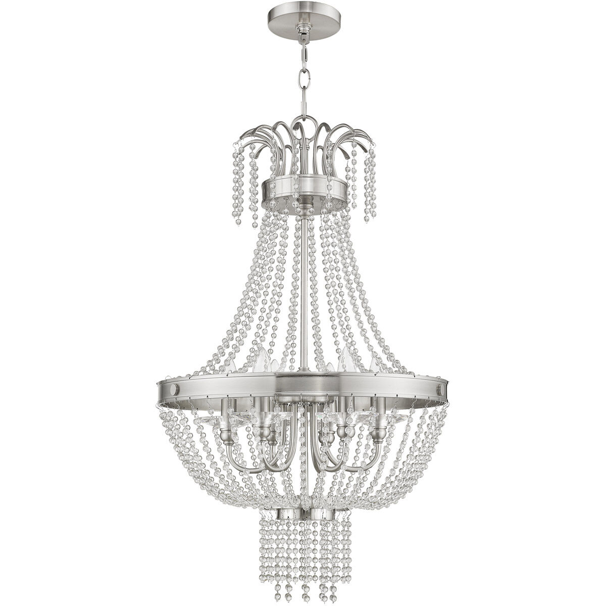 Valentina 6 Light 18 inch Brushed Nickel Pendant Ceiling Light