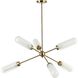 Balbina LED 40 inch Aged Brass Chandelier Ceiling Light