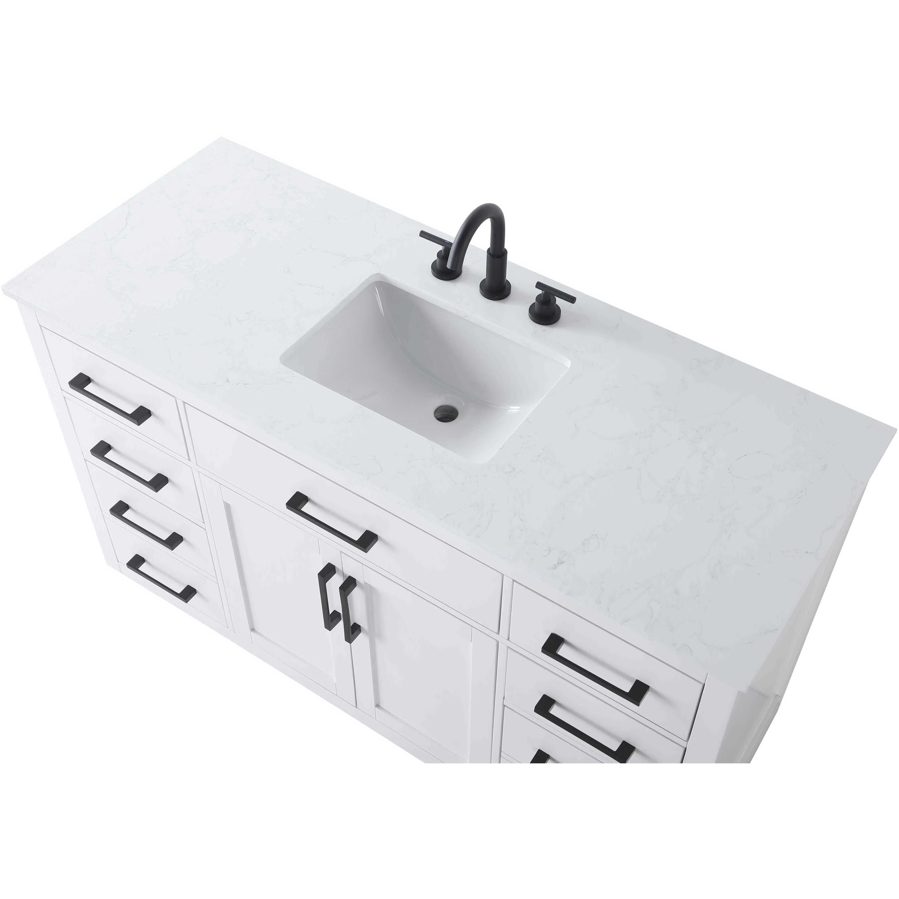 Alden 54 X 35 inch White Bathroom Vanity Cabinet