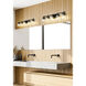 Lauren 5 Light 39 inch Matte Black Vanity Wall Light