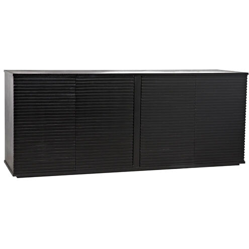 Smith 74 X 22 inch Hand Rubbed Black Sideboard, 4 Door