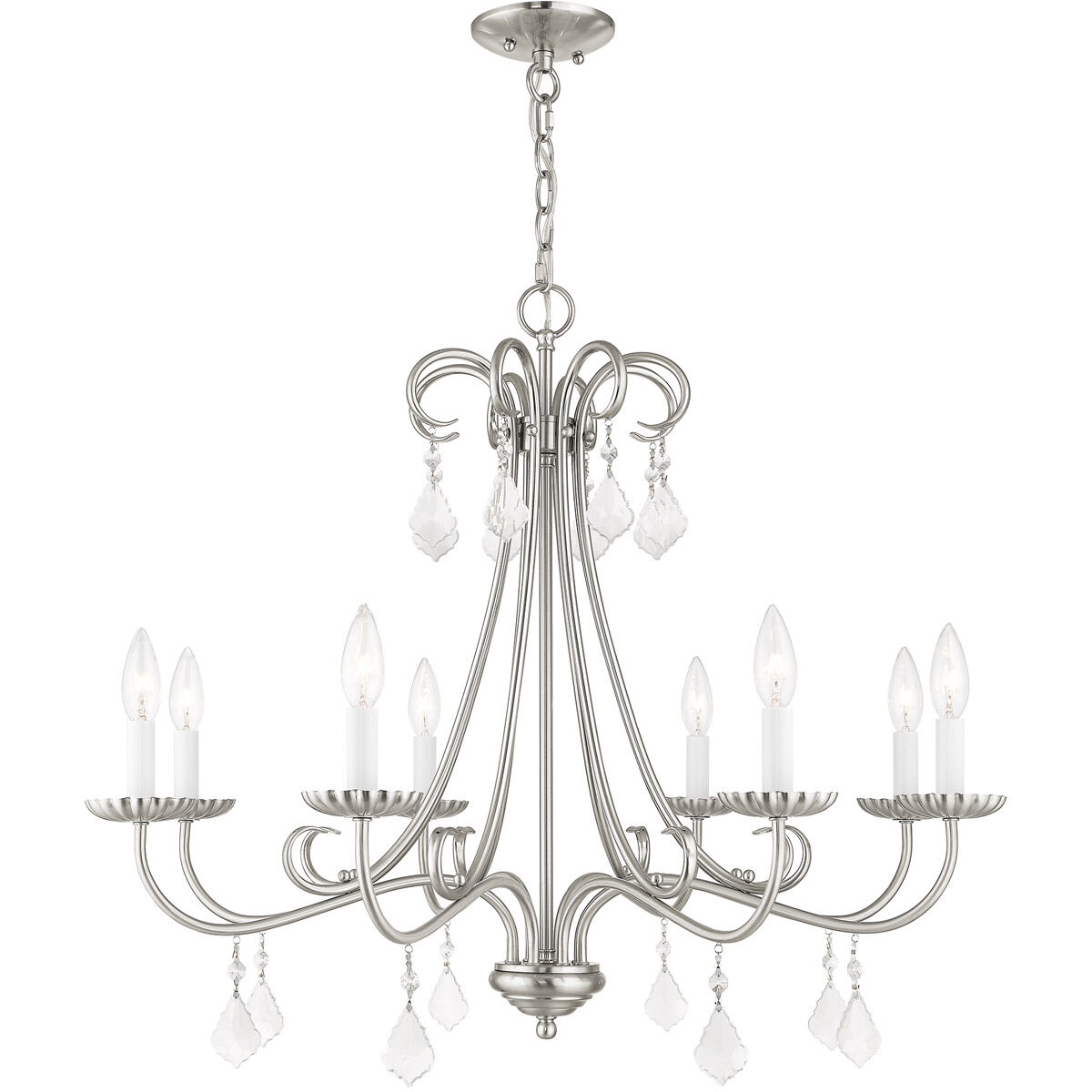 Daphne 8 Light 29.75 inch Brushed Nickel Chandelier Ceiling Light