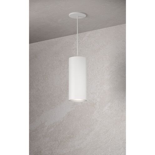 LED Cylinder Collection 1 Light 5 inch Semi Gloss White Pendant Ceiling Light, Retro Fit