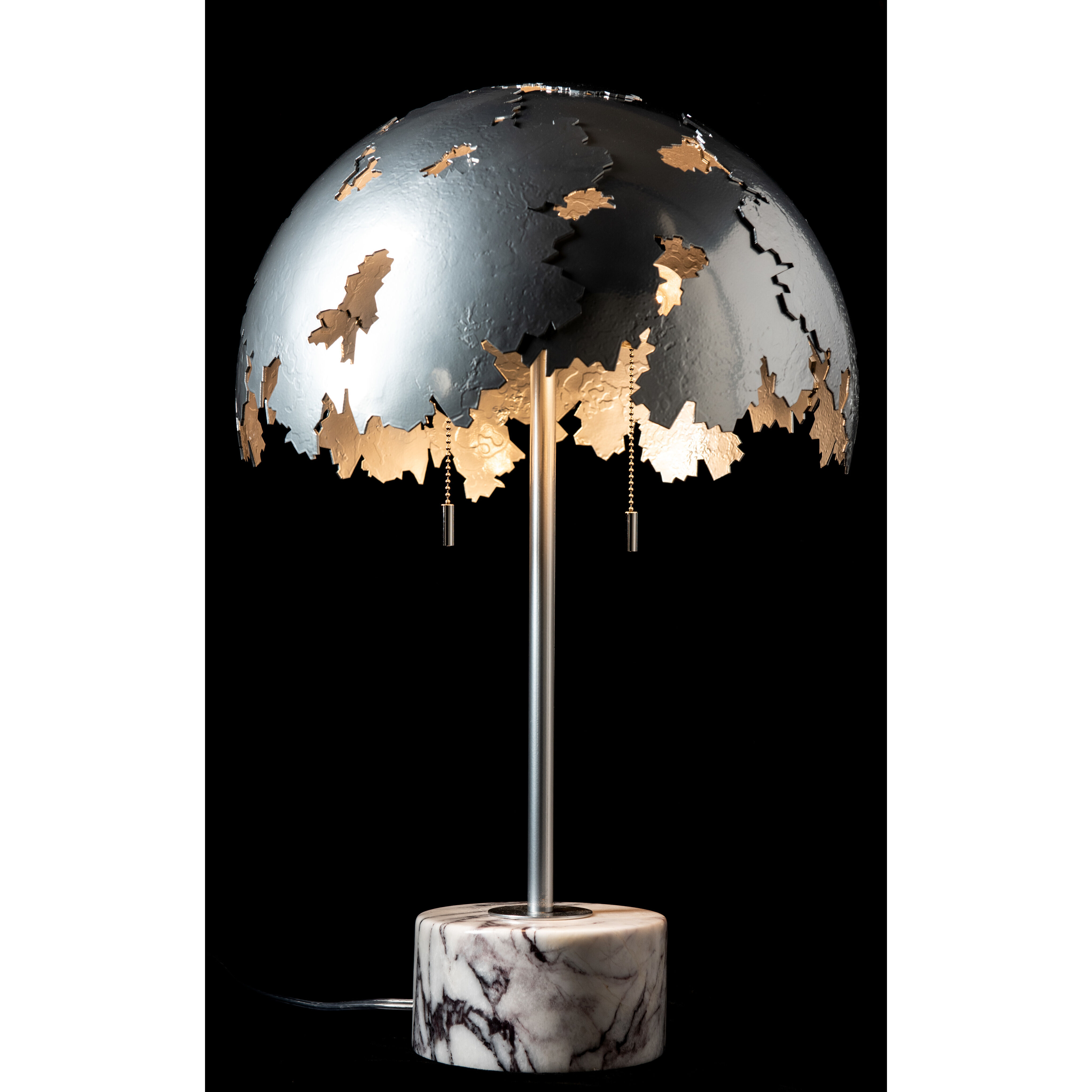 Pangea 23.1 inch 60.00 watt Ink Table Lamp Portable Light in Black Marble, Dome