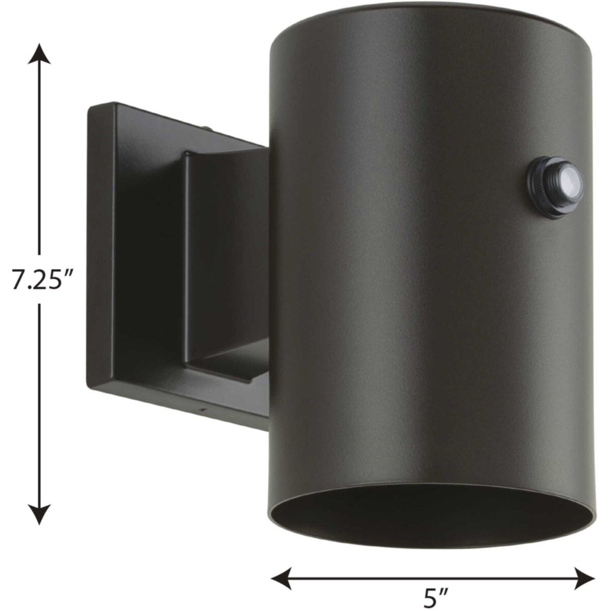 CYL RNDS Outdoor Wall Lantern in Antique Bronze, Progress LED