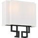 Upham Estates 2 Light 10 inch Coal /Polished Nickel Wall Sconce Wall Light