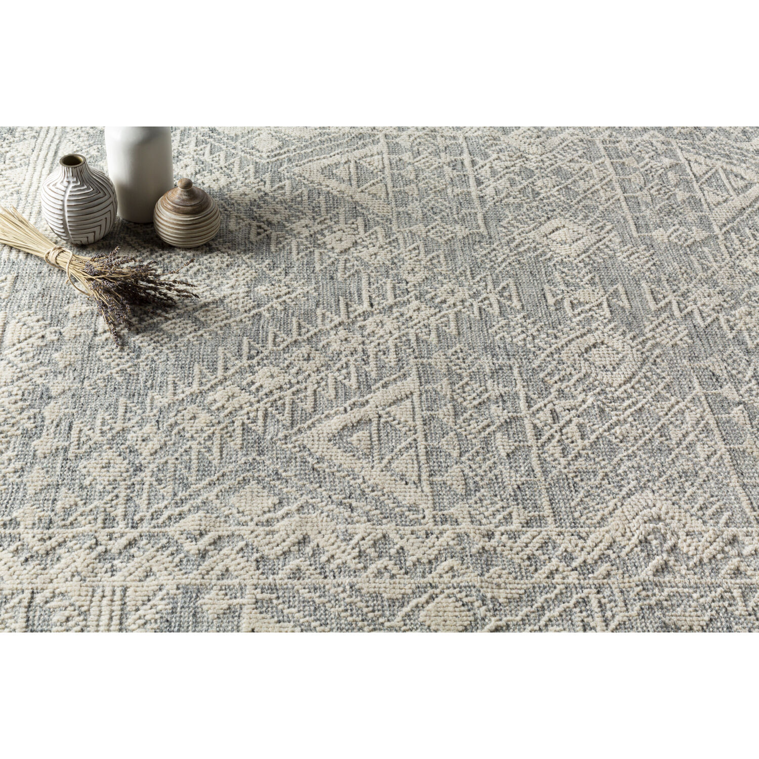 Tunus 120 X 96 inch Slate Rug in 8 x 10, Rectangle