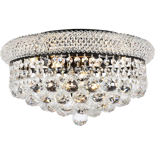 Primo 8 Light 16 inch Black and Clear Flush Mount Ceiling Light