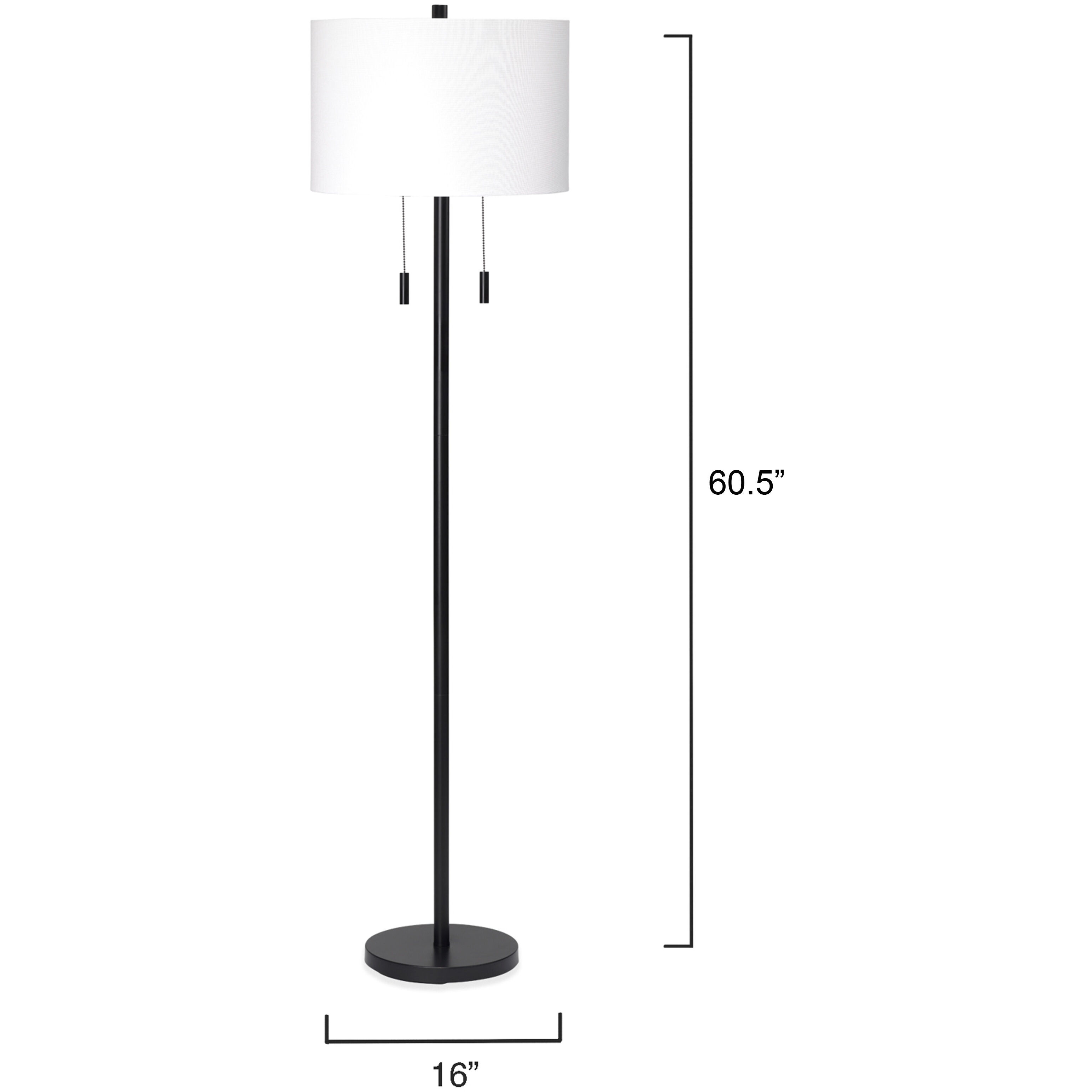 Lincoln 60.5 inch 60 watt Black Floor Lamp Portable Light