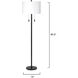 Lincoln 60.5 inch 60 watt Black Floor Lamp Portable Light