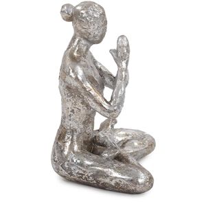 Yoga Pose Silver Figure, Lotus