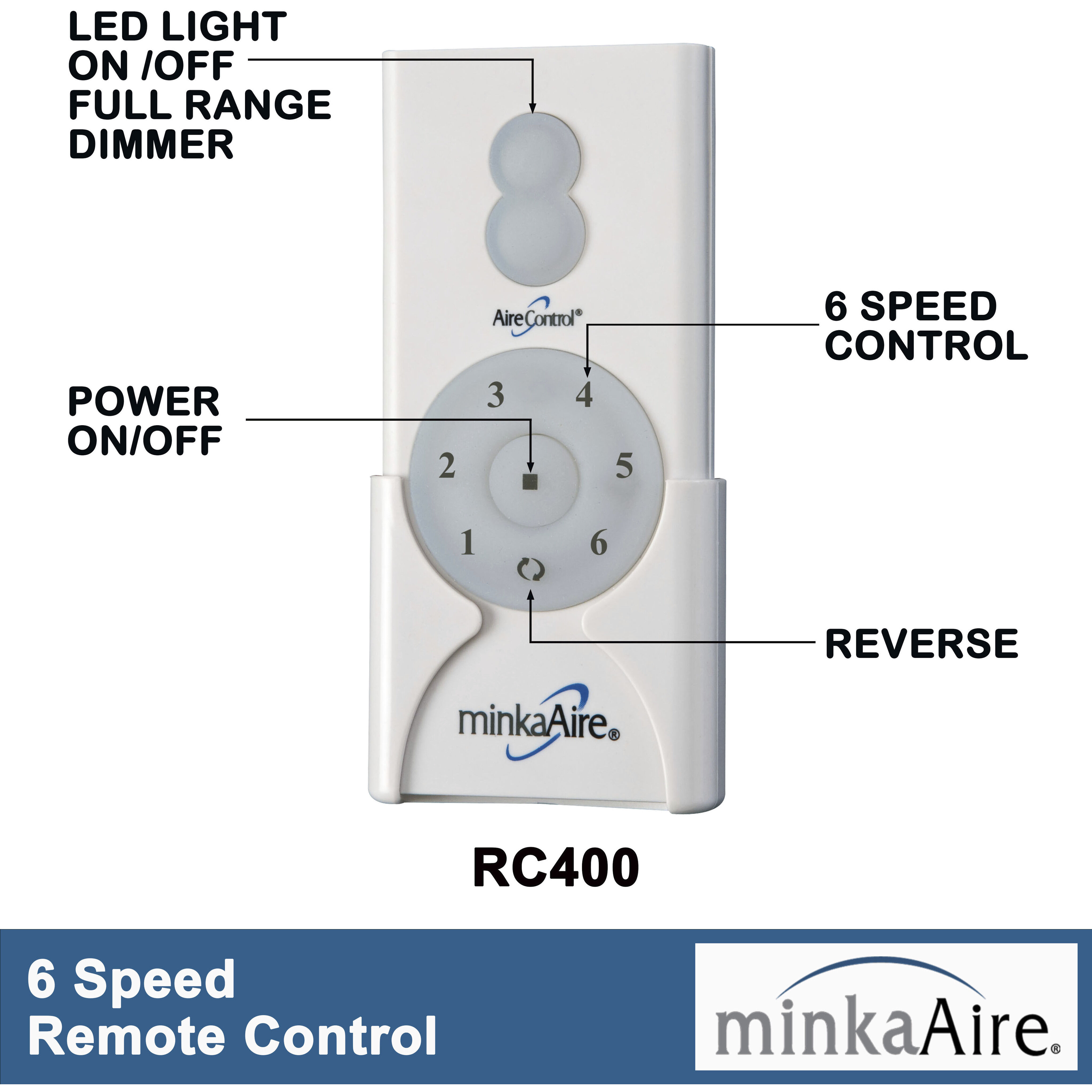 Wing White Hand Held Fan Control