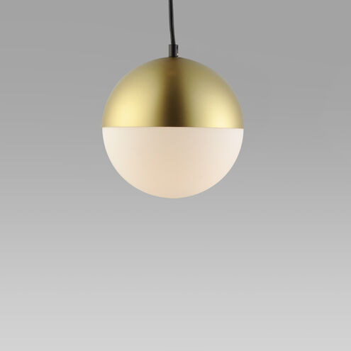 Half Moon LED 7.75 inch Metallic Gold Mini Pendant Ceiling Light