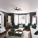 Donatella 52 inch Matte Black with Dark Gray Oak/Matte Black Blades Ceiling Fan