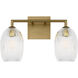 HABLE Serafina 2 Light 16 inch Burnished Brass Bath Vanity Wall Light