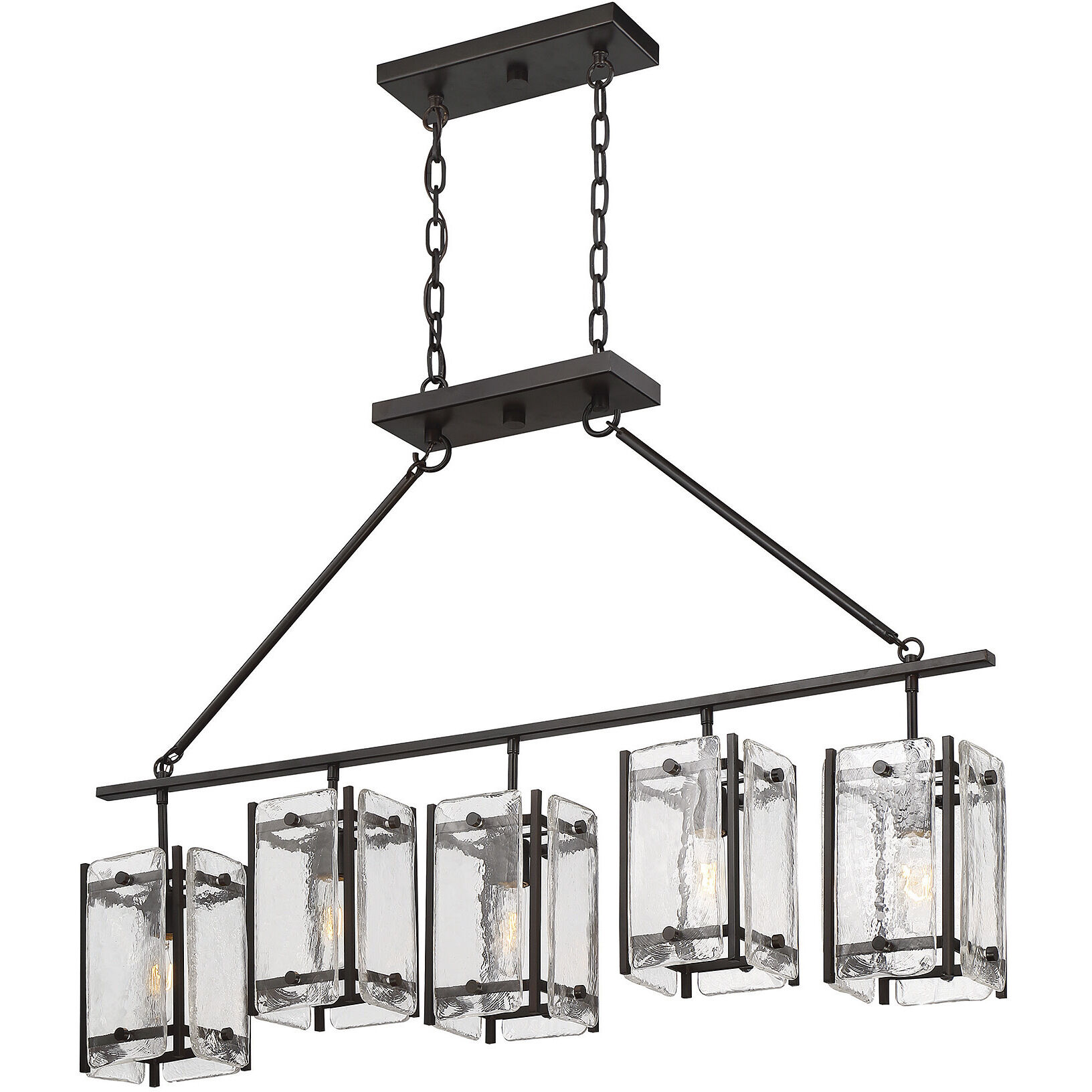Glenwood 5 Light 45.13 inch English Bronze Linear Chandelier Ceiling Light