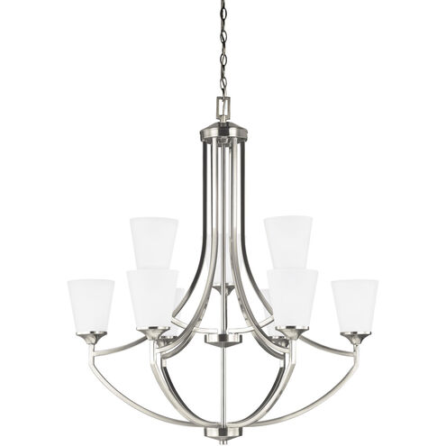Hanford 9 Light 33 inch Brushed Nickel Chandelier Ceiling Light