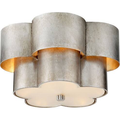 AERIN Arabelle 3 Light 13.5 inch Burnished Silver Leaf Flush Mount Ceiling Light