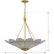 Althira 6 Light 32.75 inch Legacy Brass Pendant Ceiling Light