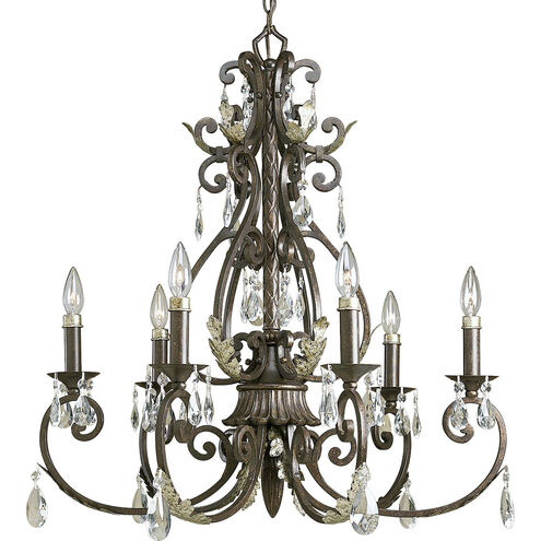 Savona 6 Light 30 inch Cognac Chandelier Ceiling Light