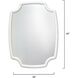 Selene 48 X 36 inch Textured White Resin Wall Mirror