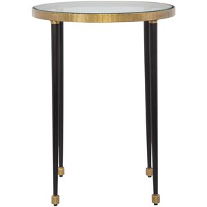 Stiletto 22 X 17 inch Antique Gold and Black with Gold Side Table