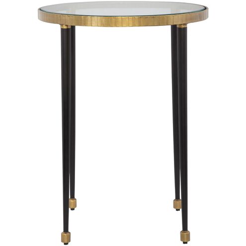 Stiletto 22 X 17 inch Antique Gold and Black with Gold Side Table