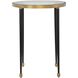 Stiletto 22 X 17 inch Antique Gold and Black with Gold Side Table