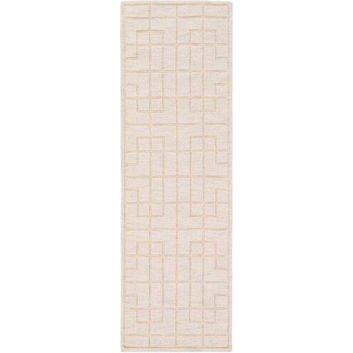 Mystique 96 X 30 inch Neutral Runner, Wool