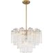 Addis 6 Light 19.75 inch Aged Brass Chandelier Ceiling Light in Tronchi Glass Clear