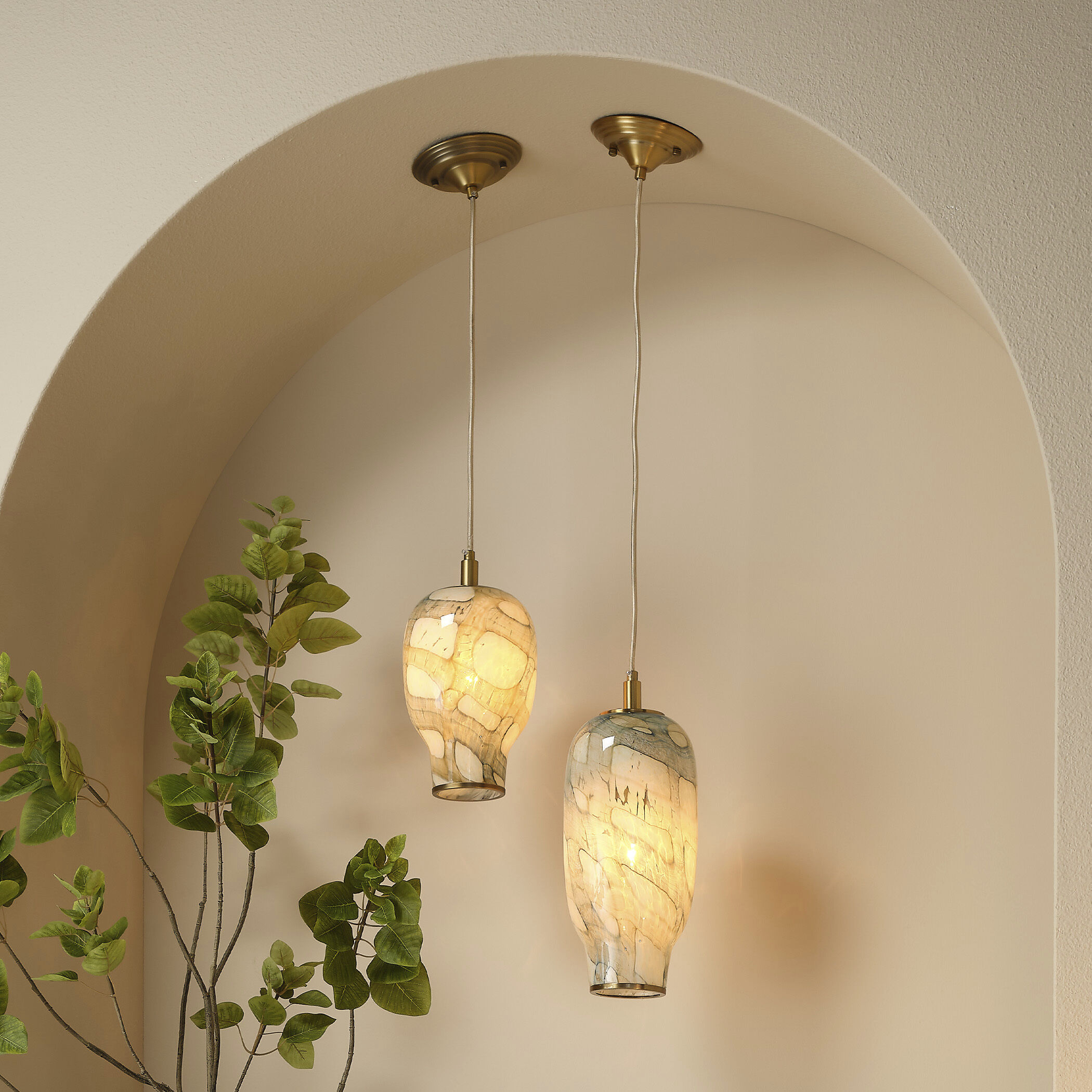 Helen 1 Light 6.75 inch Blue Pendant Ceiling Light, Large