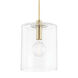 Neko 1 Light 12 inch Aged Brass Pendant Ceiling Light, Large