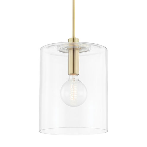 Neko 1 Light 12 inch Aged Brass Pendant Ceiling Light, Large