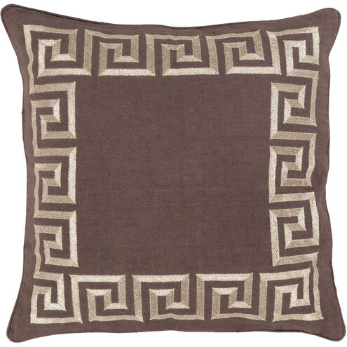 Key 22 inch Dark Brown, Tan Pillow Kit