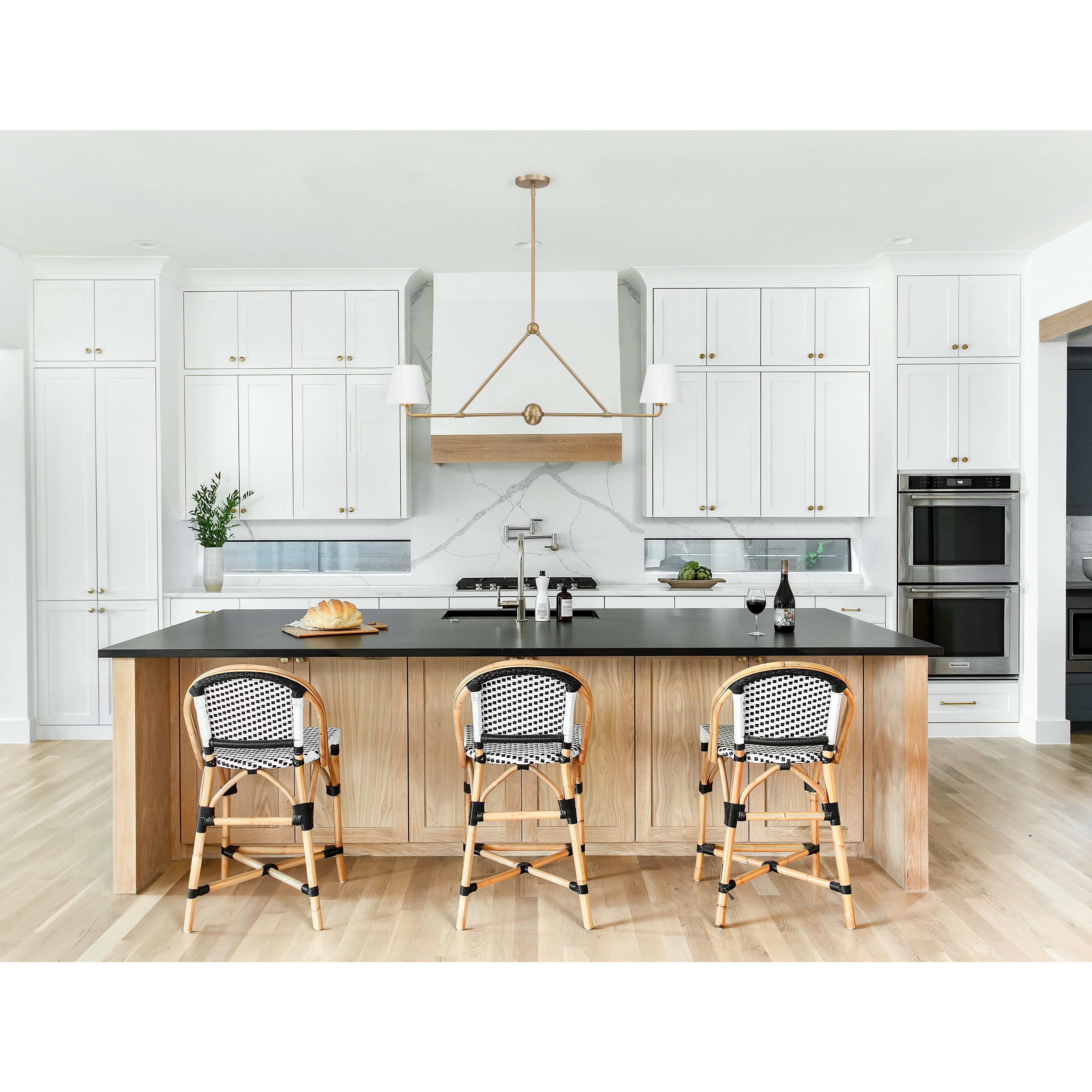 Xavier 2 Light 42 inch Vibrant Gold Linear Chandelier Ceiling Light