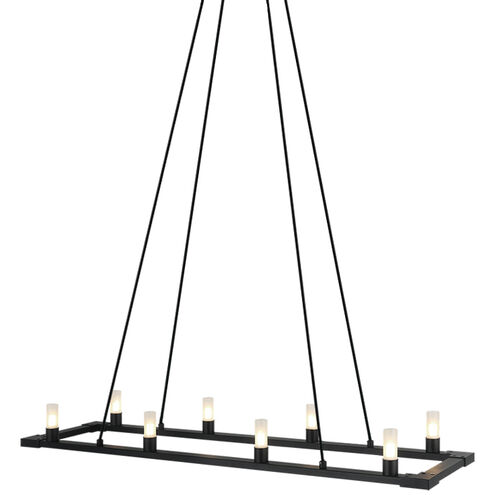 Cascadian 8 Light 10 inch Matte Black Chandelier Ceiling Light