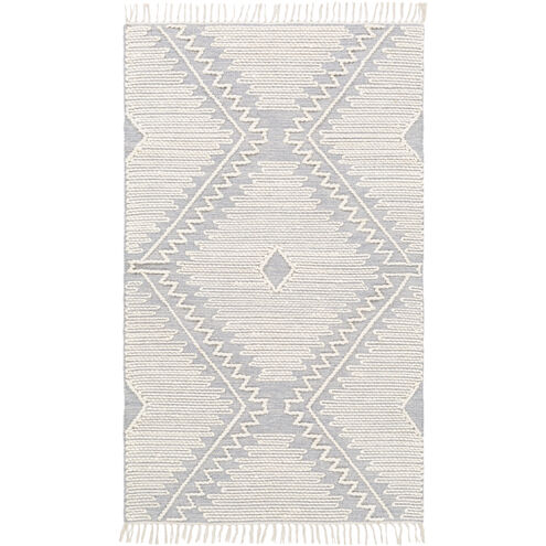 Bedouin 108 X 72 inch Slate/Cream Handmade Rug in 6 x 9