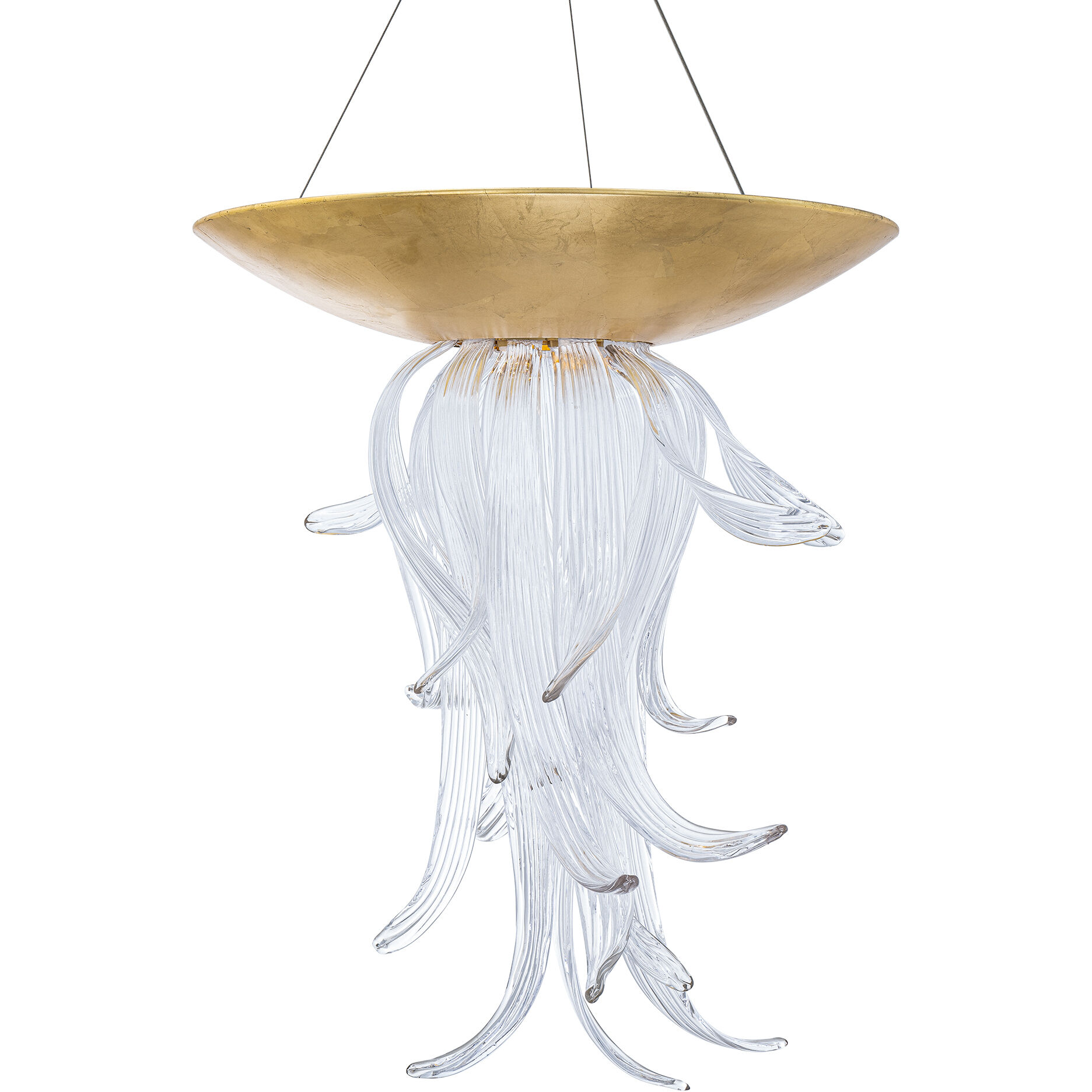 Tendril LED 26 inch Gold Leaf Indoor Hanging Lighting Ceiling Light