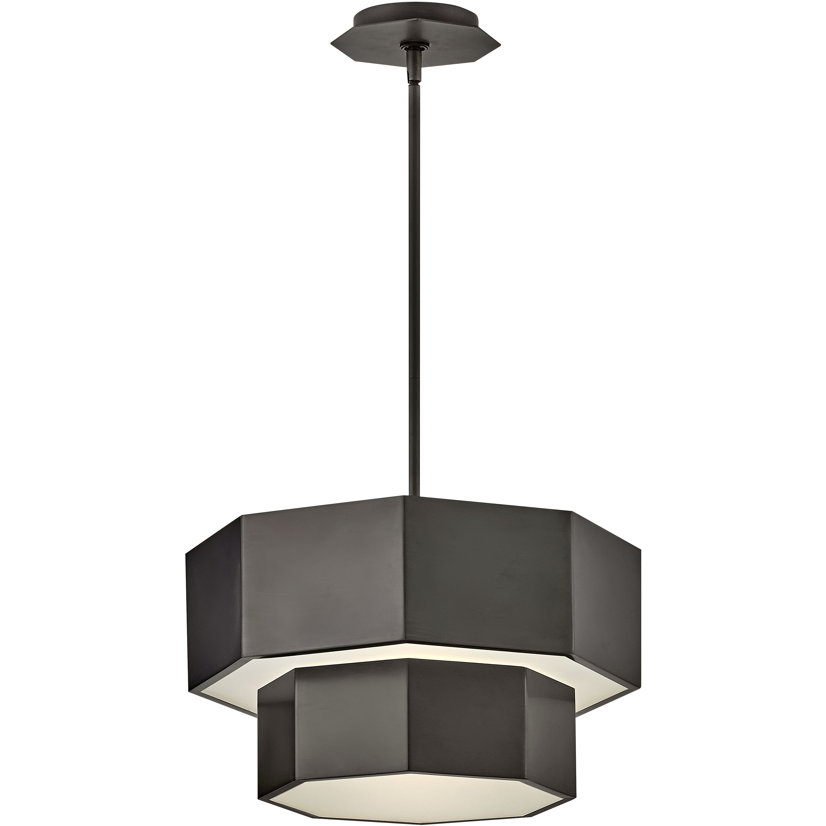 Facet 5 Light 16.5 inch Black Oxide Pendant Ceiling Light