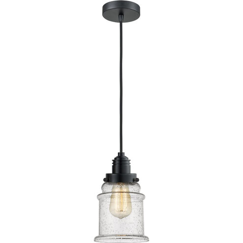 Winchester Canton 1 Light 8 inch Matte Black Mini Pendant Ceiling Light, Winchester