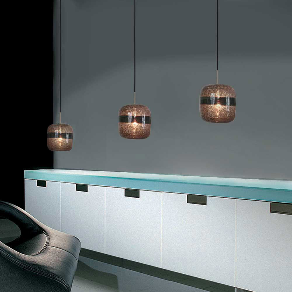 Envisage Vi 1 Light 7.5 inch Brushed Nickel Mini Pendant Ceiling Light in Envisage Purple