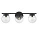 Mid-Century Modern 3 Light 24 inch Matte Black Bathroom Vanity Light Wall Light