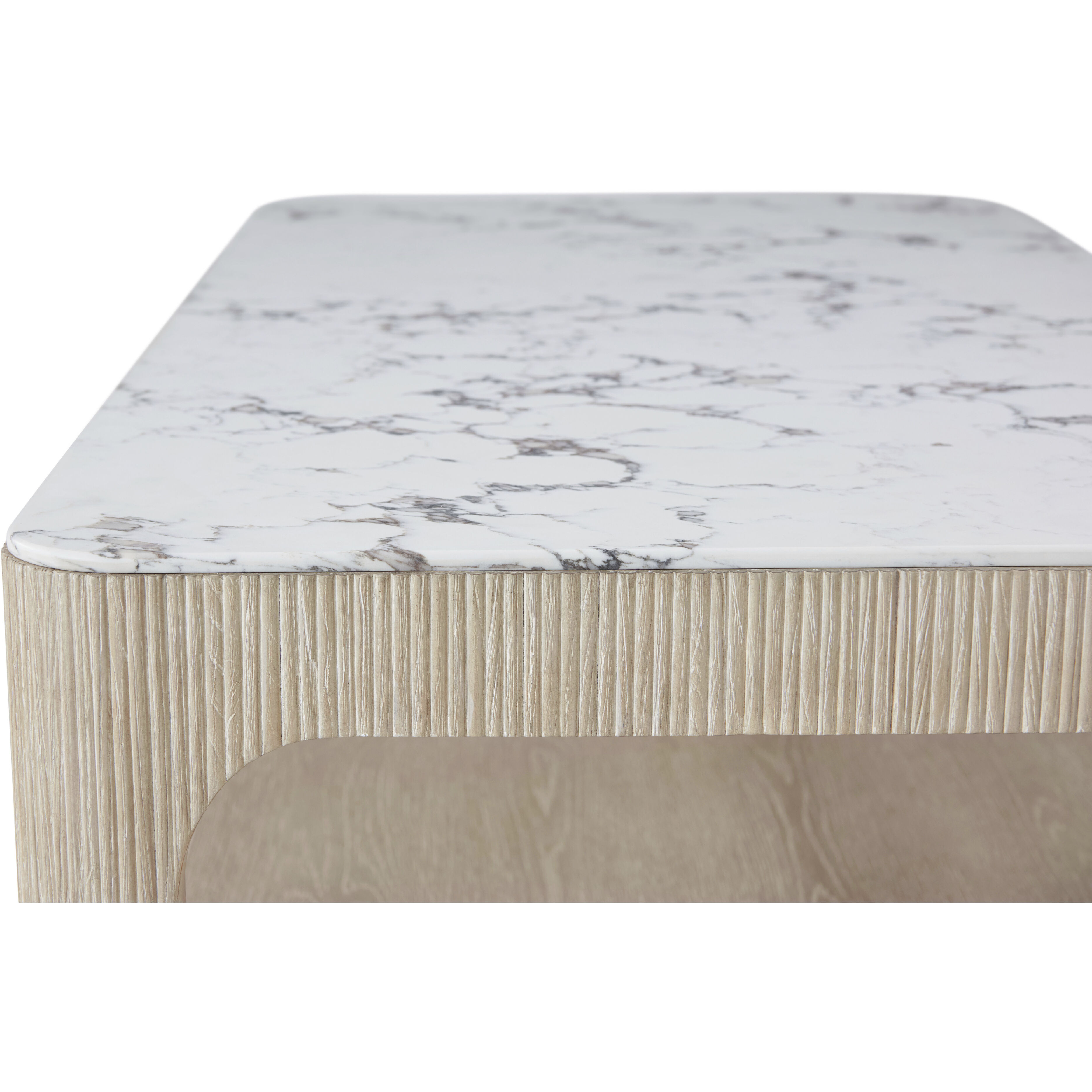 Horizon 52 X 26 inch Day Cocktail Table, Wooden with Marble Top